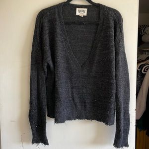 Nation ltd | deep v baby alpaca sweater